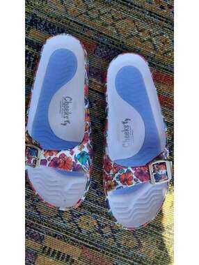 Cheeks Tony Little Designs Floral Exercise Sandals Size US L9 NWOT